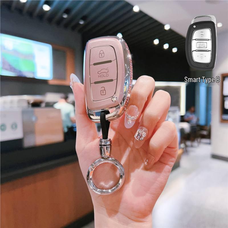 Suitable Key Case for Beijing Hyundai Elantra, ix35, Langdong, Mingtu, ix25, Yue Dong, Rena with Unisex Buckle