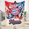 Bayern Munich Soccer Poster Customize Your Name Blanket Cozy Personalized Blanket Comfortable Perfect for Office Chair Bedding Nap Livingroom