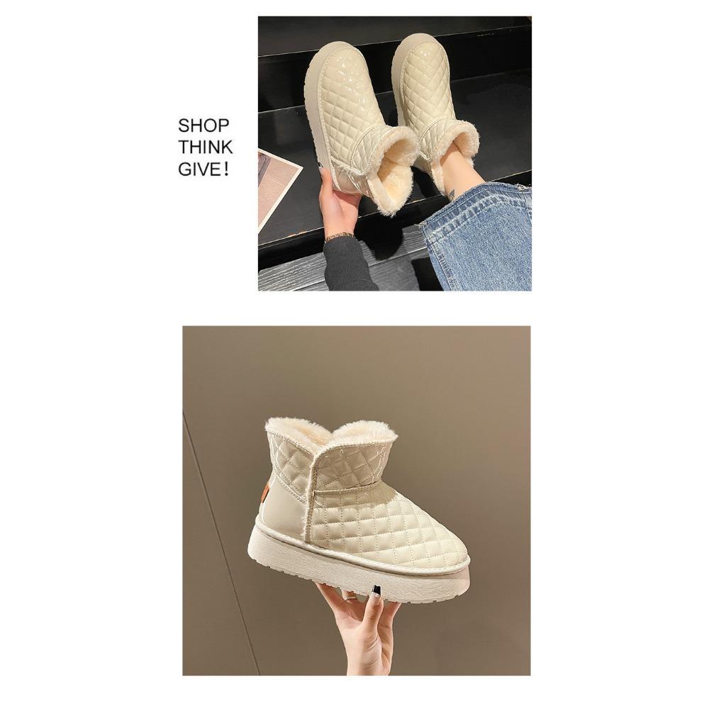 Winter Waterproof and Plush Thick Soled Snow Boots for Women