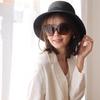 Brown X Brown Half Sunglasses for Fashionable Sunglasses with Large Cool and Elegant Jeweled UV Slimming Comfortable for Driving and [FashionBerry] 2.
