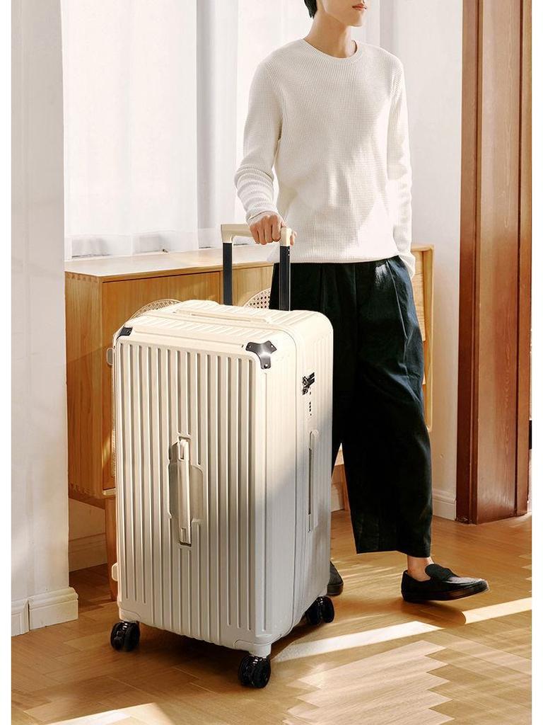 2025 Large 80-Inch Durable Trolley Case with 24-Inch Capacity, Unisex Design, Password Lock Suitcase