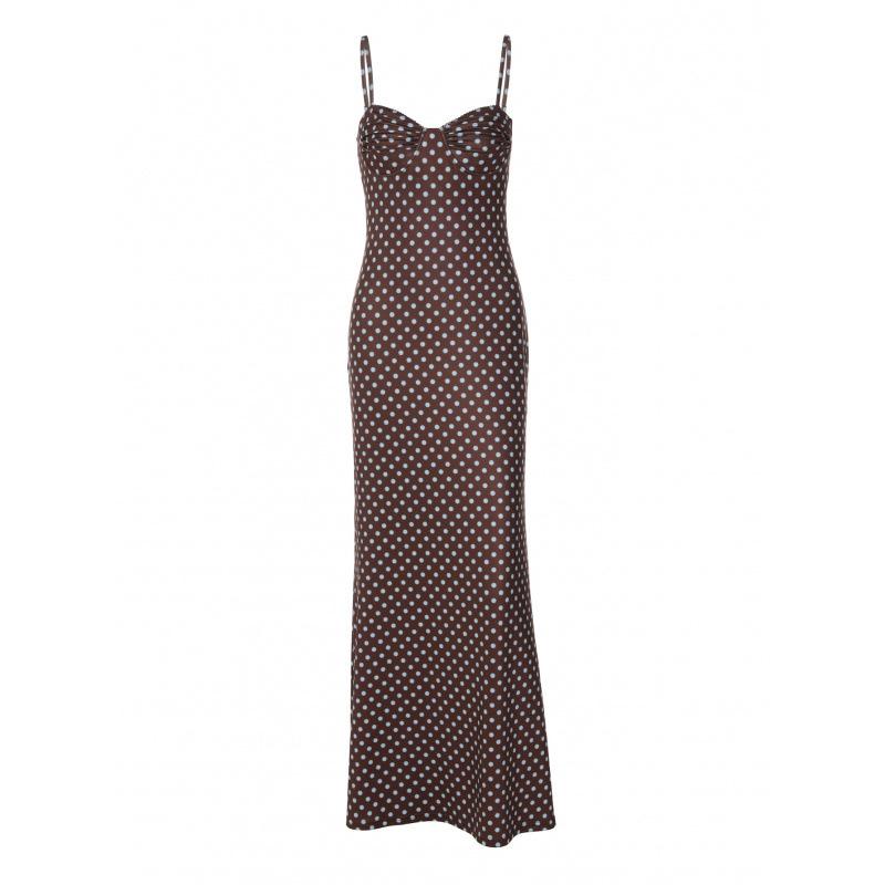 Europe, America 2026 summer new women s clothing French temperament polka dot sexy U-neck suspender backless dress women S