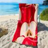 Big Red Apple Print Beach Towel Quick Dry Sand Free Absorbent Swimming Pool Towel Summer Vacation Travel Towel