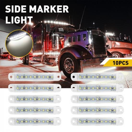 10pcs Sealed LED 9 LED Side Marker Lights Clearance 12V Car Truck Trailer Lorry