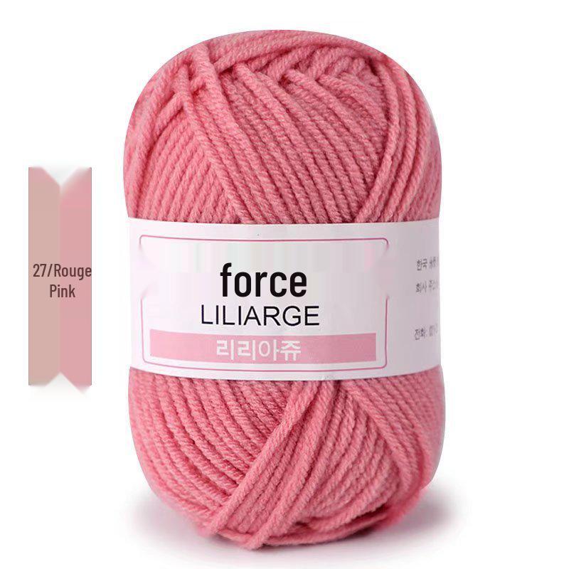 4-Strand Milk Cotton Yarn: DIY Yarn Ball for Medium Thickness Knitting Projects - Perfect for Dolls, Cushions, Blankets, and Baby Items