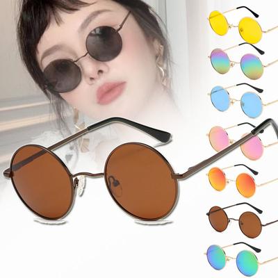 Οβάλ Γυαλιά Ηλίου UV400 Μικρός Σκελετός Σκελετός Ρετρό Φεστιβάλ Ντεγκραντέ Καθρέφτης Γυαλιά για Καθημερινή Χρήση Χρυσό Ασημί