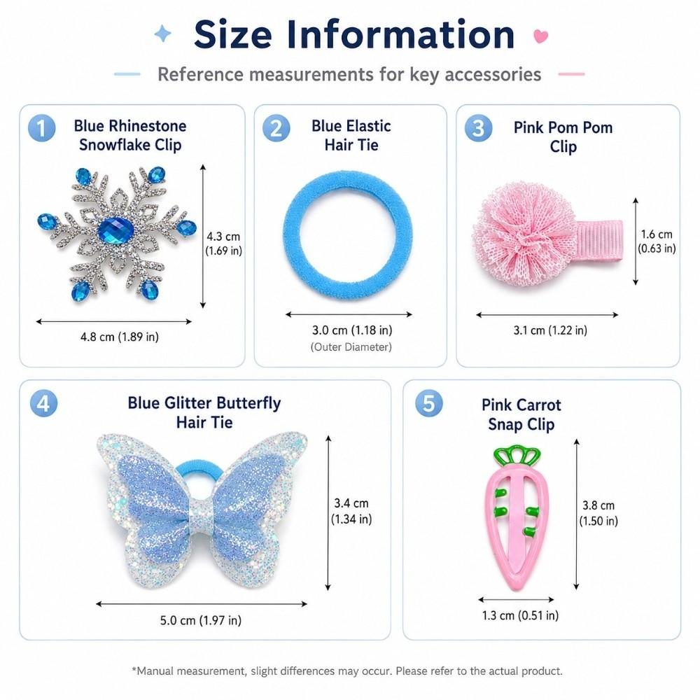 Soft Elastic Girls Hair Accessories Set Glitter Bow Girls Hair Bands Kids Girls