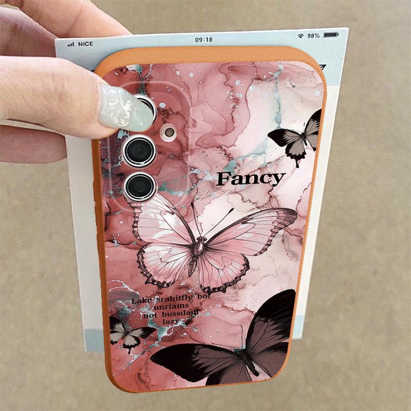 Fancy Butterfly Print Case For Samsung A18 A57 A37 A17 A56 A36 A26 A16 A55 A35 A25 A15 A54 S21 FE S22 S23 S24 Plus S25 S26 Ultra Silicone Cover
