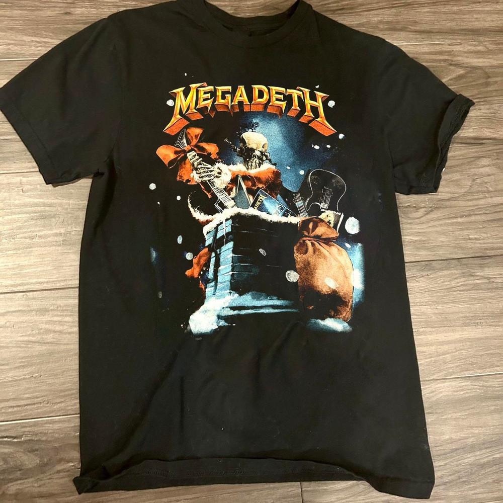 Новая рождественская футболка Megadeth Vic Rattlehead для фанатов, унисекс, размеры S-5XL, SS2375 S
