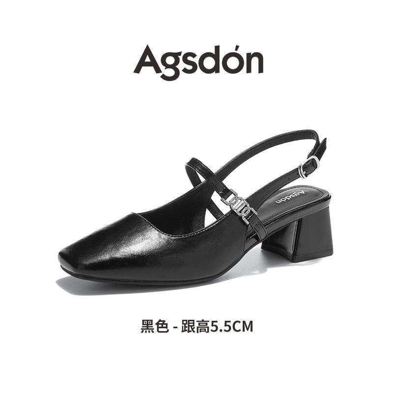 Augustine sandals women's summer 2025 new high heels French bag head with soft sole beautiful cool single shoes
