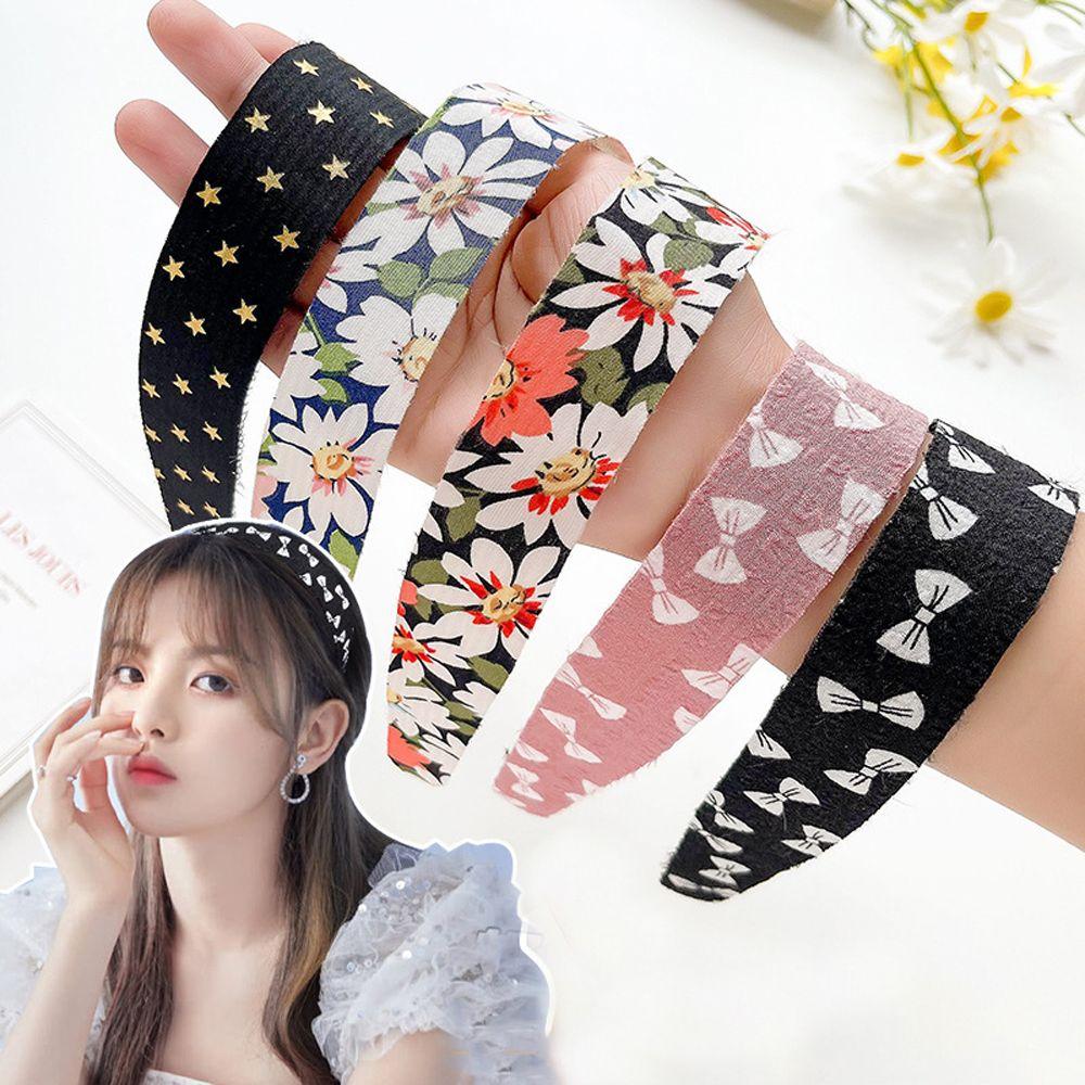 

Colorful Headwear Cloth Women Floral Star Magic Paste Headband Hairbands Little Flower Hair Hoop