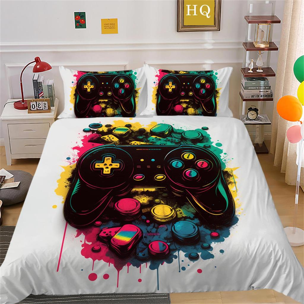 Home Bedding Set Game Player Quilt and Pillowcase AU/EU/US Double Bed/double Bed Full Size