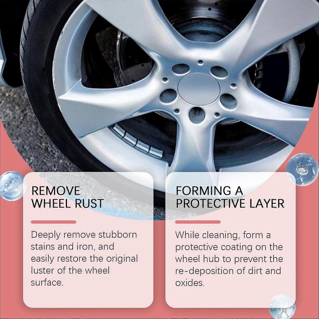 Homonth Car Wheel Hub Rust Removing Cleanser Car Tire Steel Ring Cleaning Decontamination Oil Maintenance Agent