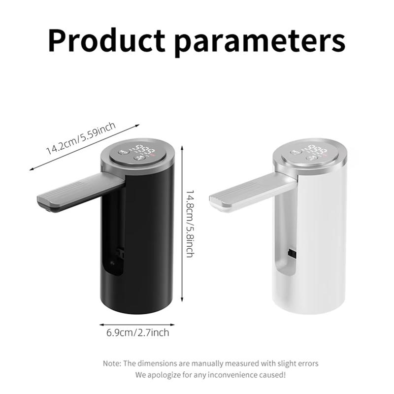 A25F-Automatic Bucket Water Pump, Foldable Design, TYPE-C Charging, Durable Battery For Dispensing