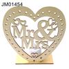 1pc Cute Wooden Heart Sharped LED Candle Lamp Table Ornament Wedding Party Festival Decor