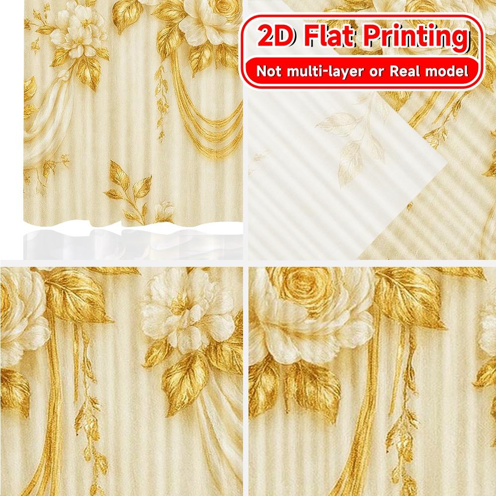 2D Flat Printing  2pcs Elegant Drapery Chic Curtains&Drapes 100% Polyester Curtains Outdoor Decorations Use for Bedroom   Living