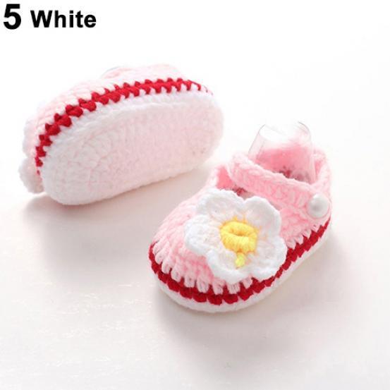 

Модные милые вязаные хлопковые носки для маленьких девочек, милая детская обувь белый