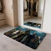 R-R-Rust Game Floor Mat Flannel Door Mat Non-Slip Absorbent Washable Indoor Home Rug