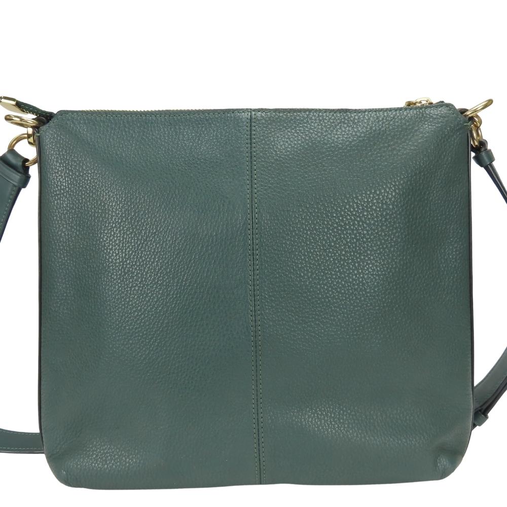 Used COACH Shoulder Bag F34823 Cross body leather Dark green casual