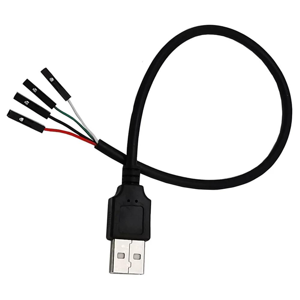 4*1Pin Motherboard Female Header Dupont Extension Cable 0.3M Compatible USB2.0 Male Female Wire PC Mainboard Front USB Adapter