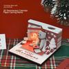 Christmas Cute Bear Mini 3D Note Pad Calendar Desktop Decor 3D Memo Block Paper Notes Novel Gift for Office Home Desk Decoration