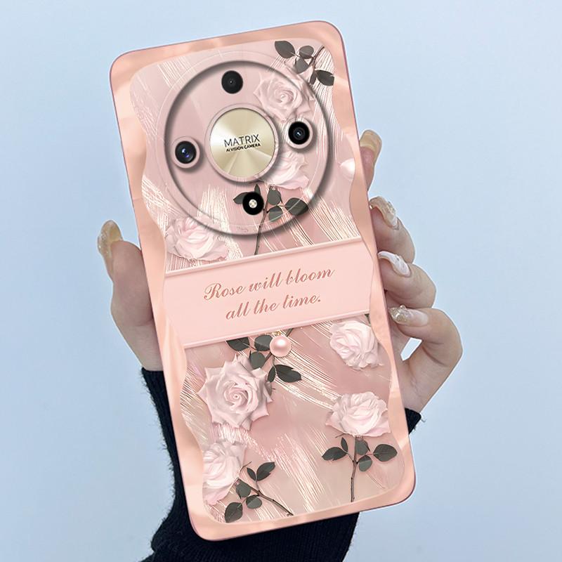 For Honor Magic5 Lite 5G Case Simplicity flower Silicone Soft Back Cases For Magic6 Lite 5G Cover Magic 5Lite 6Lite Bumper Shell