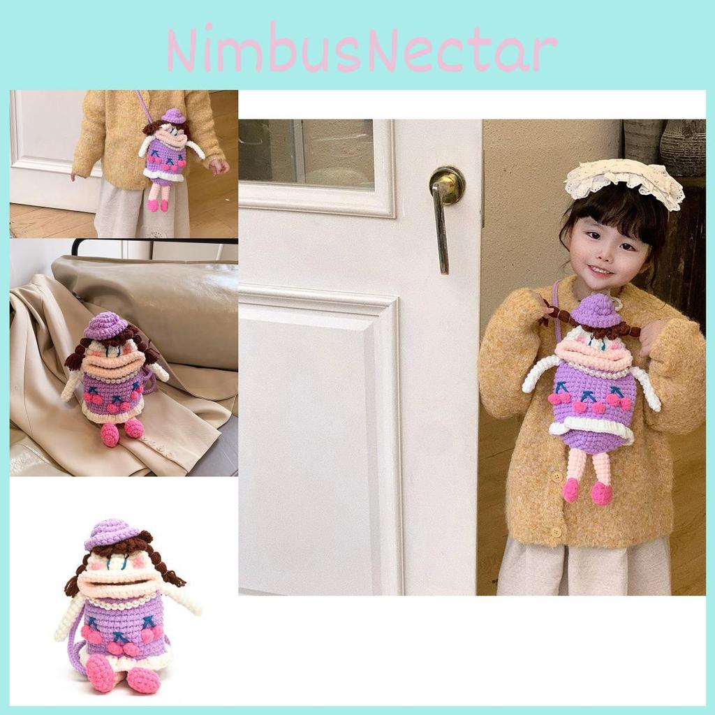 Charming Yarn Handcrafted Shoulder Bag For Children Perfect For Daily Outings And Play