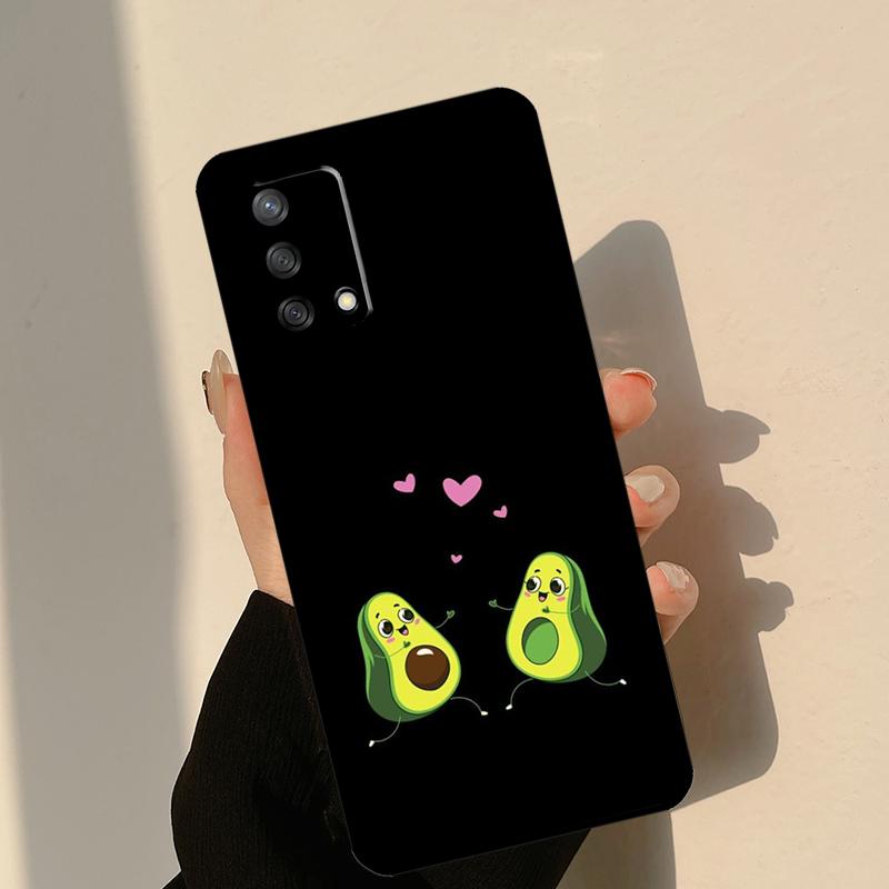 Cute Avocado Fruits Case For Oppo A60 A40 A80 A18 A38 A58 A78 A98 A15 A54 A74 A94 A17 A57 A16 A76 A96 A6 A5 Pro