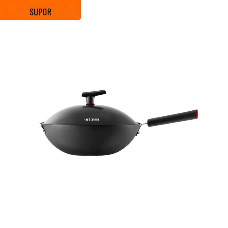 Supor 32cm Coating-Free Titanium Iron Wok