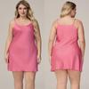 Yaoting Plus Size Spaghetti Strap Satin Chiffon Pajamas for Women - Summer Nightgown Homewear