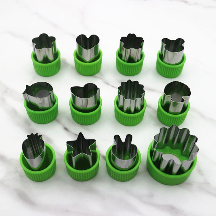 12-Piece Vegetable and Sandwich Cookie Cutter Set