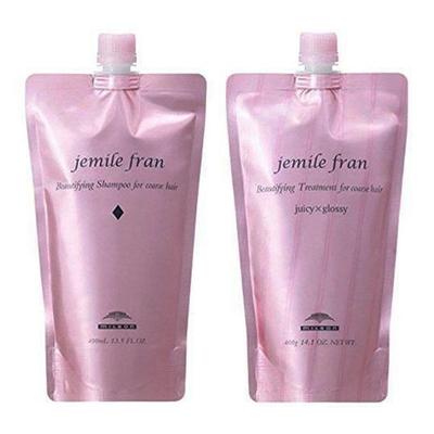 Milbon Gemile Fran Σαμπουάν Θεραπεία Juicy Ενυδάτωση 400ml 400g Σετ Ανταλλακτικών 2 Τεμαχίων Διάφορα & (Διαμάντι & Γκουλόσι)