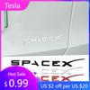 Car Sticker 2025 New Tesla 1PCS ABS Car Emblem Space X Rear Badge Dceoration Stickers For Tesla Auto Trunk Exterior Styling Modi