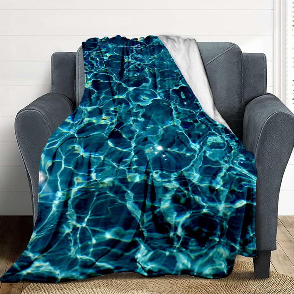 Water Surface Flannel Blanket Throw Blanket Soft Warm Sofa Bed Camping home Decor Unique Christmas Gift C9261369