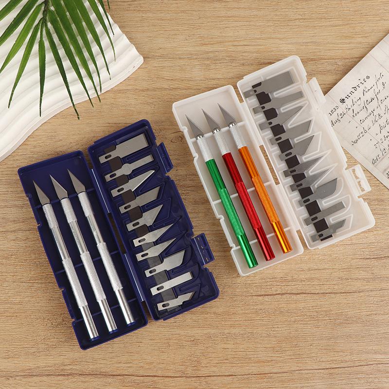13Pcs Aluminum Alloy Carving Knives Precision Blades For Paper Cuttings Film Applications And Diy Craft Carving Sculpture Paper