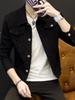 2025 Men's Trendy Slim Fit Denim Jacket - Spring/Autumn Solid Color Casual Top