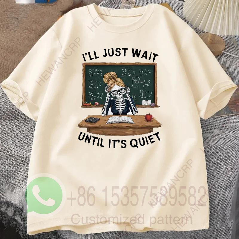 Teacher Skeleton T Shirt Humorous Classroom Summer Tracksuit Mens Round Neck Pullover Shortsleeved Tops Casual Sportswear