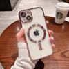 Suitable for Apple 15promax Phone Case 16, MagSafe with Lens Film 13, Transparent 14Pro Magnetic Case