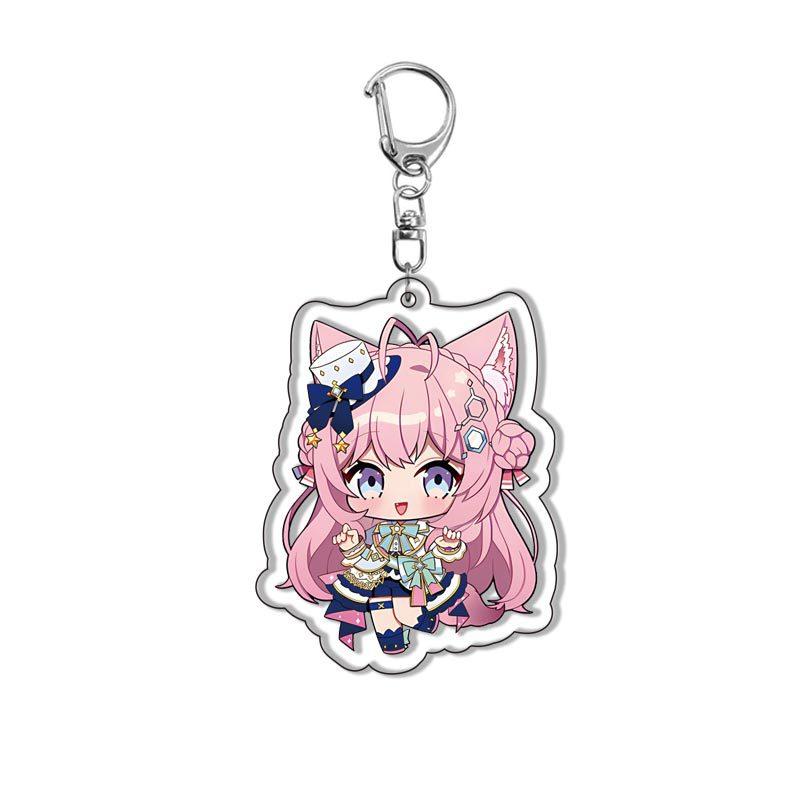 Kawaii Virtual YouTuber VTuber Acrylic Keychain Cartoon Cute Anime Hololive Production Bag Charm Creative Jewelry Accessories