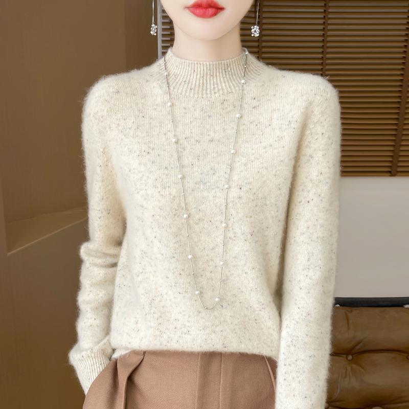 Женский кашемировый свитер Qinghe кашемир 30% кашемир 70% шерсть осенне-зимний пуловер теплый и модный XXL