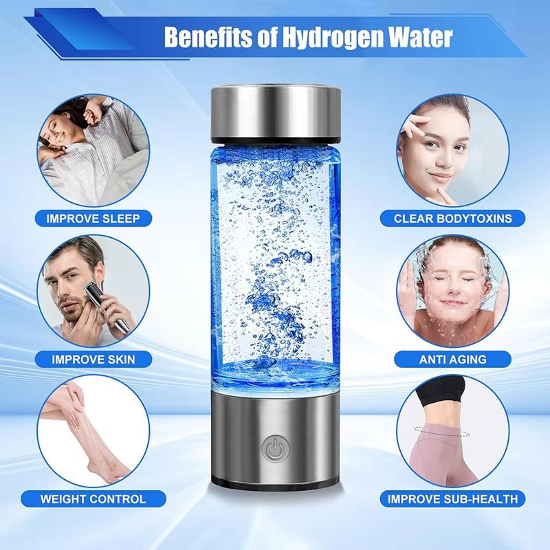 Smart hydrogen alkaline ionization hydrogen-rich water bottle ion generator portable nano hydrogen water bottle