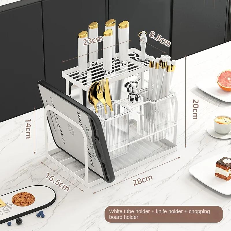 Multipurpose Kitchen Storage Rack Knife Holder Drawer Rack Cabinet Storage Holder Bathroom Organizer Shelves Drain Drying Rack