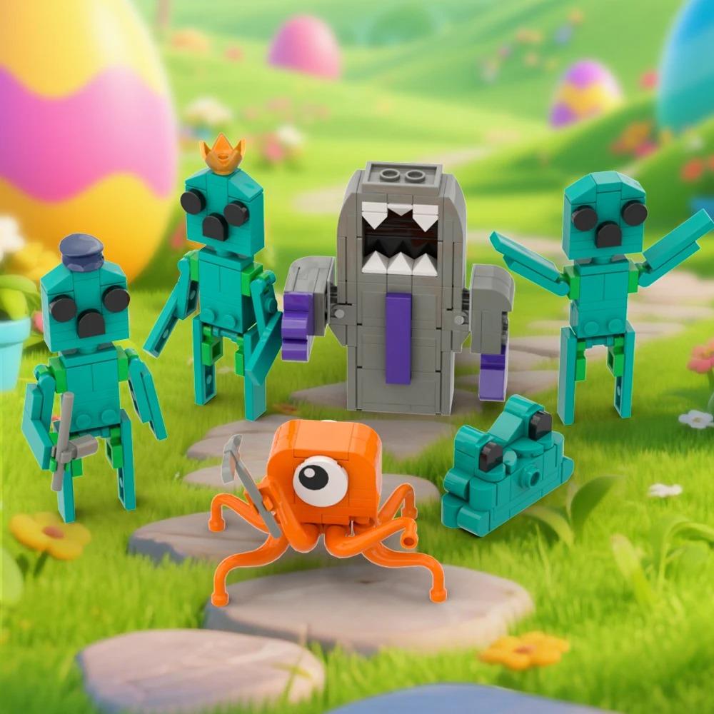 MOC Monster Garden Banban Building Blocks Set Creature Imaginative Assembly Cartoon Bricks, Collectible For Xmas Gift