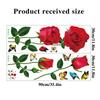 Valentine's Day Gift Red Rose Wall Sticker Classic Romantic Home Decor for Living Room Bedroom