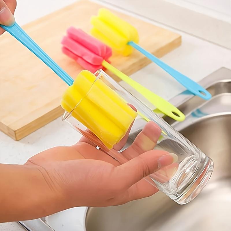 Multi-Purpose Kitchen Cleaning Sponge Brush for Wine Glasses, Bottles, Coffee & Tea Cups