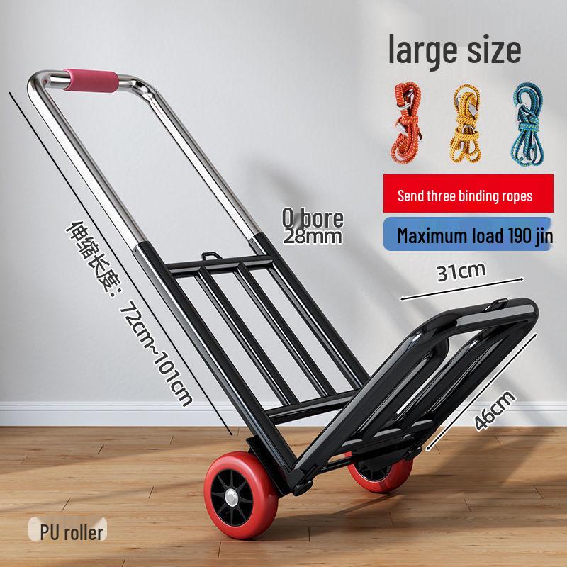 Compact Folding Hand Trolley - Portable Luggage and Cargo Cart for Home and Shopping