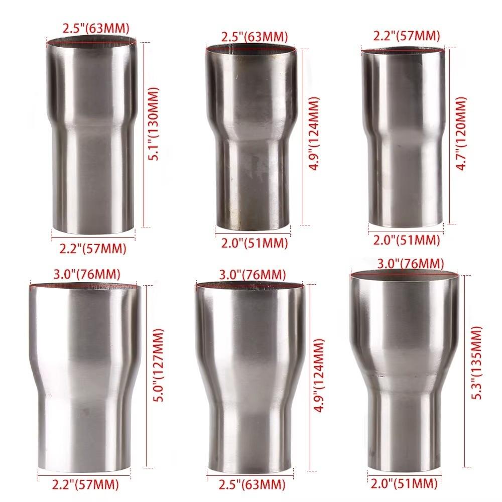 51/63/57/76mm Exhaust Reducer Connector Pipe Tube Car Exhaust Adapter  Car Accessories