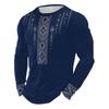 Mexiko Adler Druck T-Shirt für Herren Mode Bequemes Baumwolle Langarm-T-Shirt Lässiger Rundhals Pullover Herbst Lockere Herren Oberteile