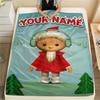 1PC Custom Name Sandmännchen Patterned Flannel Blanket Suitable For All Seasons for Home Decor Warmth and Comfort Gifts Holiday Present