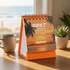 Portable 2027 Desktop Calendar Standing Daily Schedule Standing Flip Calendar Yearly Agenda To Do List Table Calendar